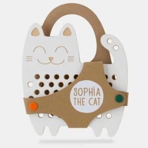 NEW Milin Sophia Cat Wooden Lacing Toy, NWT